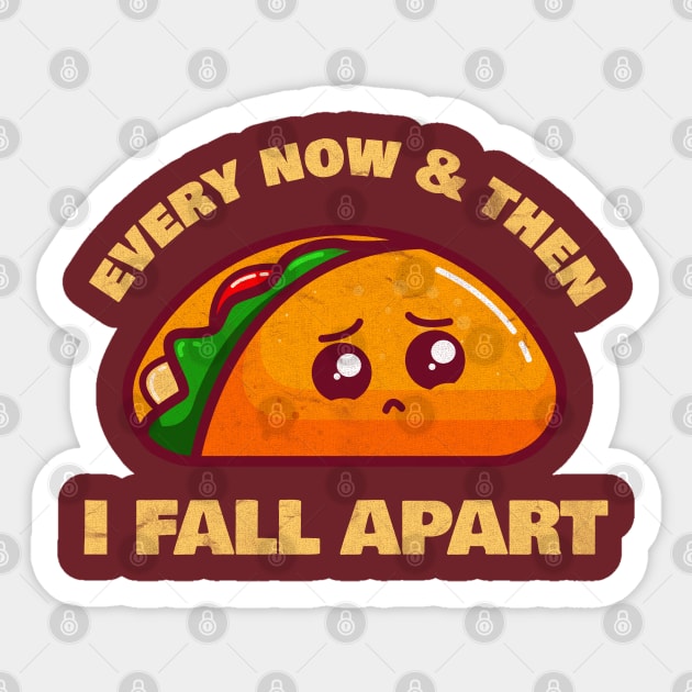 Vintage Funny Taco Sticker by NineBlack